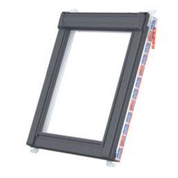Keylite  Manual Top-Hung Grey & White Timber Double-Glazed Roof Window Clear 780mm x 1180mm
