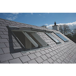 Keylite  Manual Top-Hung Grey & White Timber Roof Window Clear 780mm x 1180mm