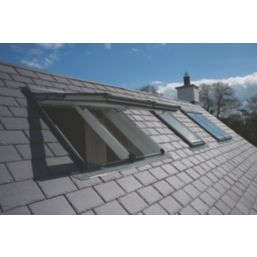 Keylite  Manual Top-Hung Grey & White Timber Double-Glazed Roof Window Clear 780mm x 1180mm