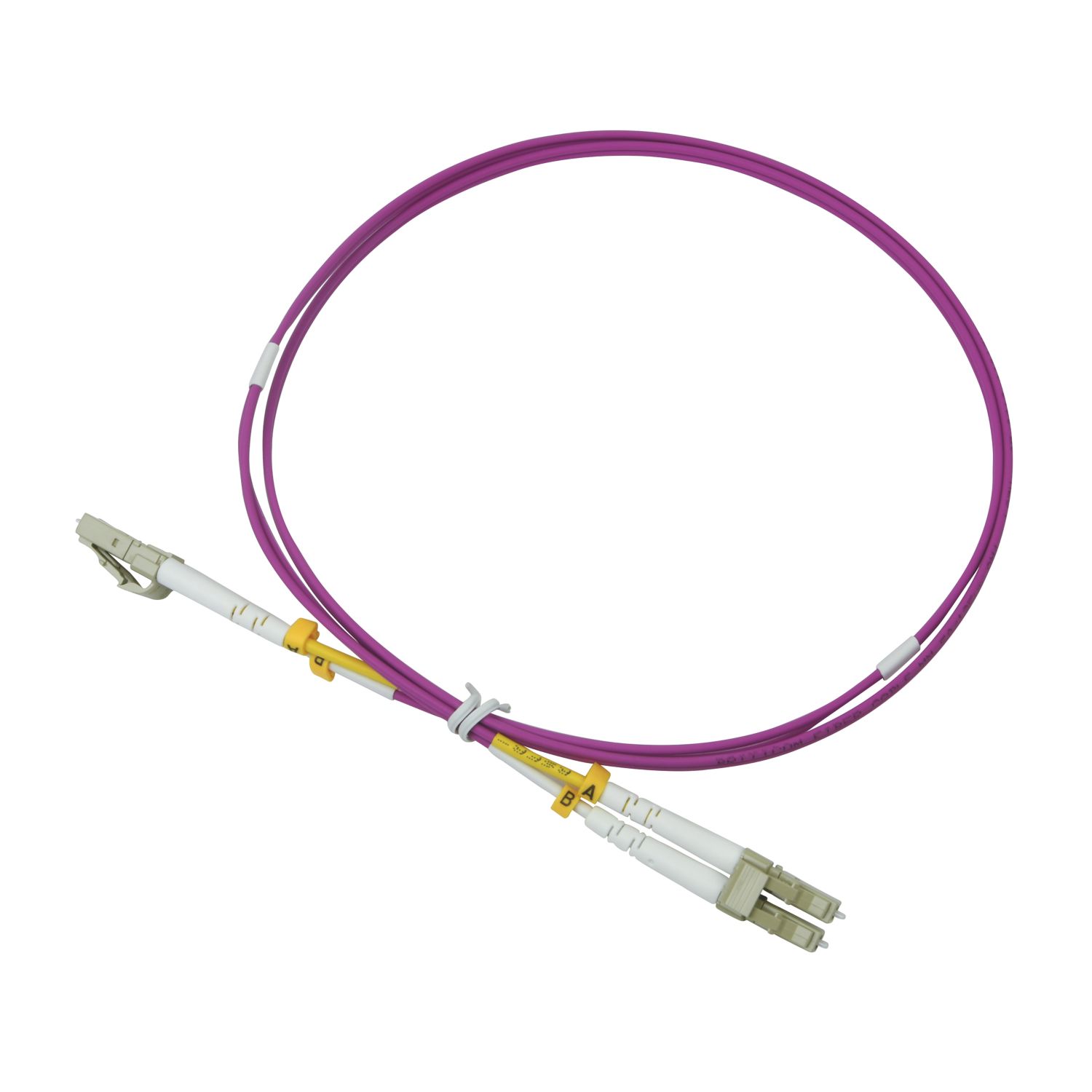 Labgear Duplex Multi Mode Purple LC- LC OM4 LSZH Fibre Optic Cable 1m (238KM)