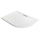 Mira Flight Level Offset Quadrant Shower Tray Left-Handed White 1200mm x 900mm x 25mm