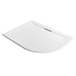 Mira Flight Level Offset Quadrant Shower Tray Left-Handed White 1200mm x 900mm x 25mm