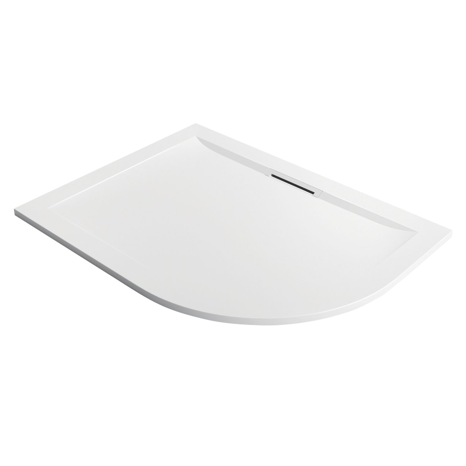 Mira Flight Level Offset Quadrant Shower Tray Left-Handed White 1200mm x 900mm x 25mm (238PJ)