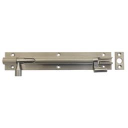 Smith & Locke Necked Door Bolt Satin Nickel 150mm
