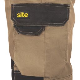 Site Coppell Work Trousers Tan/Black 32" W 32" L