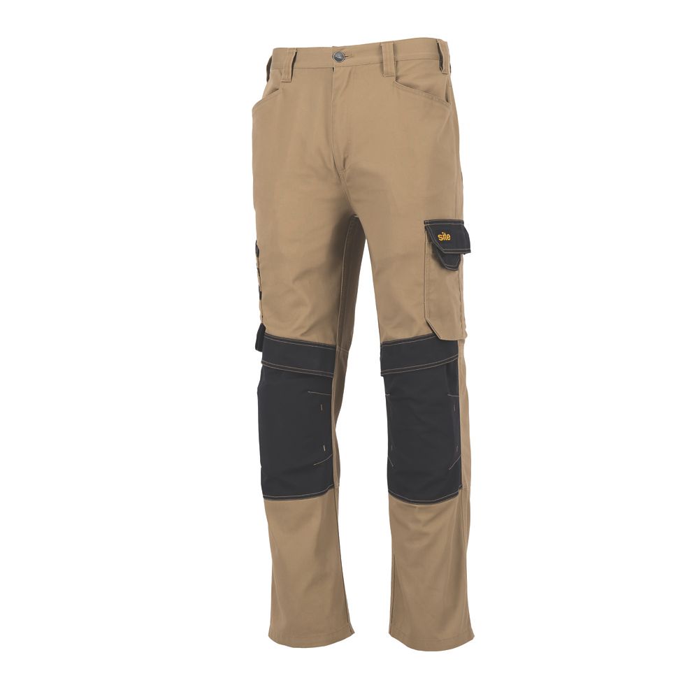 Site Coppell Trousers Tan/Black 32