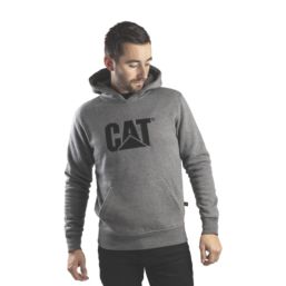 CAT Trademark Hooded Sweatshirt Heather Grey 2X Large 50-52" Chest