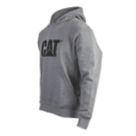 CAT Trademark Hooded Sweatshirt Heather Grey 2X Large 50-52" Chest