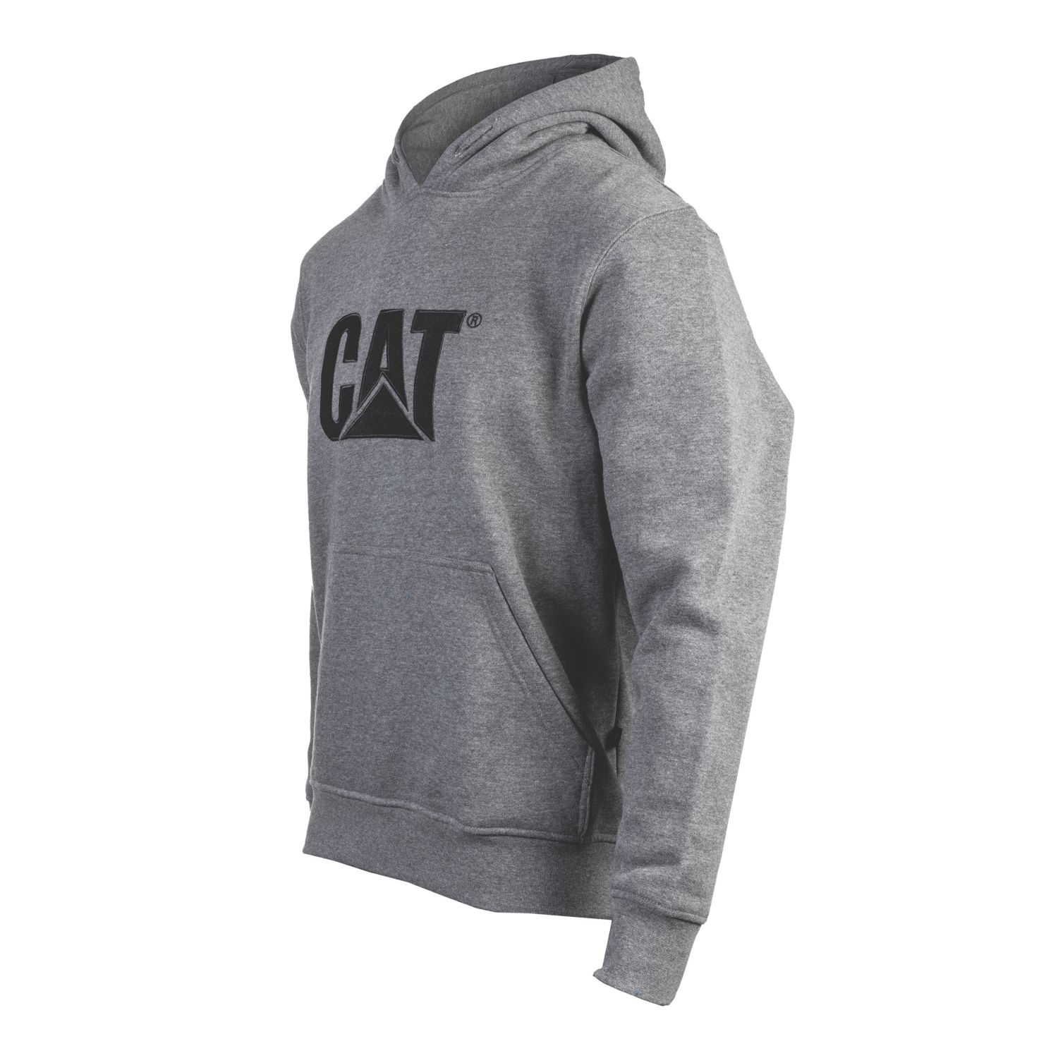 CAT Trademark Hooded Sweatshirt Heather Grey 2X Large 50-52" Chest (238VF)