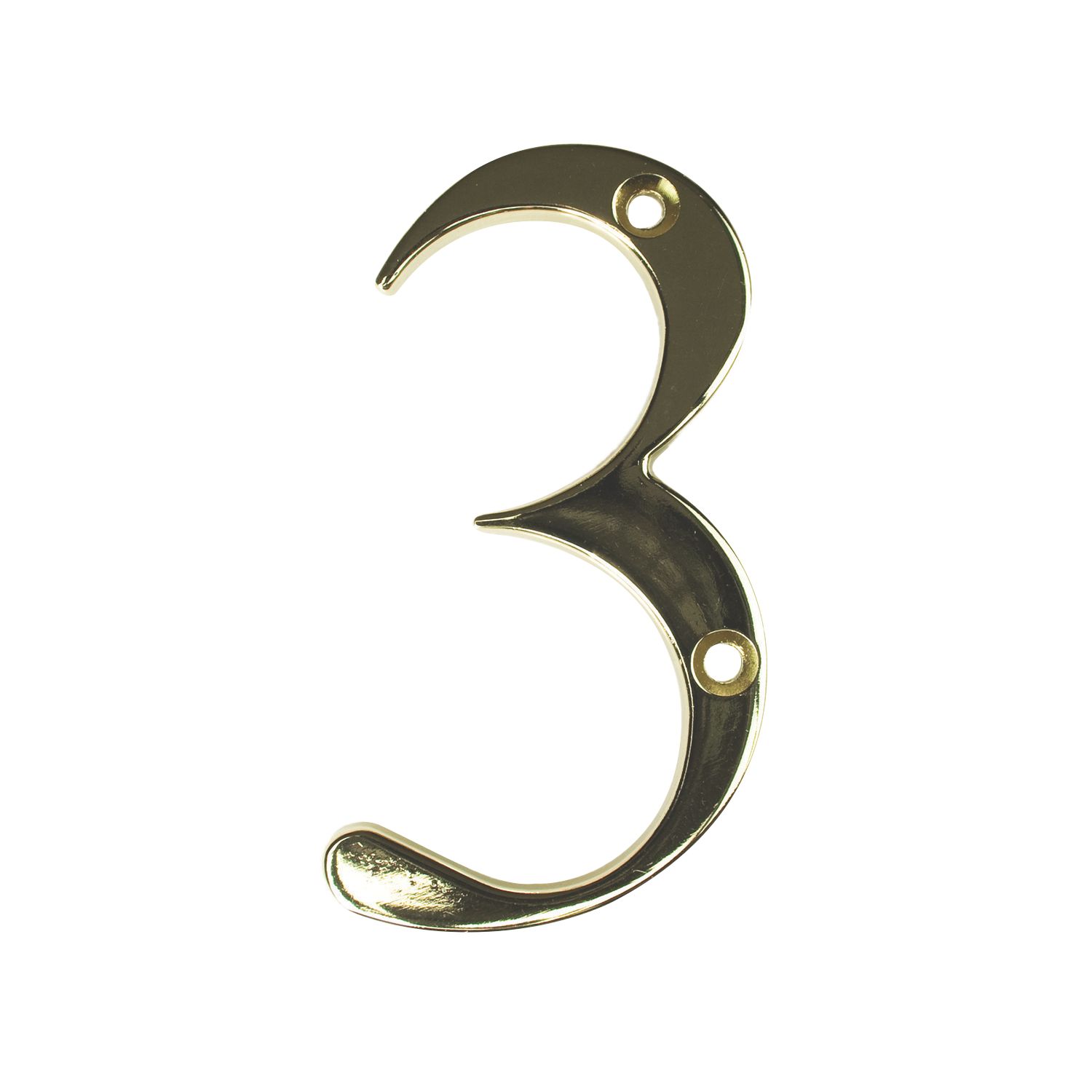 Fab & Fix Door Numeral 3 Gold 80mm (2390P)