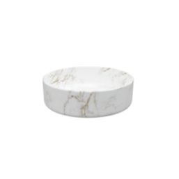 Round Marble Washbowl No Tap Holes 355mm