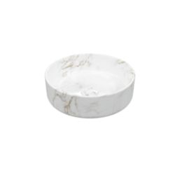 Round Marble Washbowl No Tap Holes 355mm