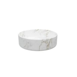Round Marble Washbowl No Tap Holes 355mm