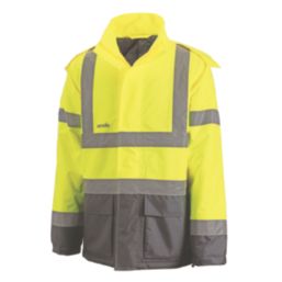 Scruffs  Hi-Vis Jacket Yellow / Navy 2X Large 54" Chest