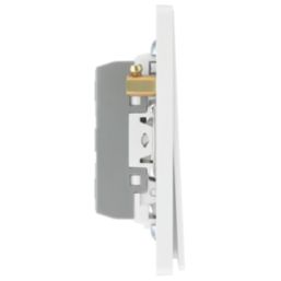 British General Evolve 20A 16AX 3-Gang 2-Way Light Switch  Brushed Steel