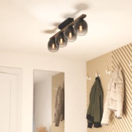 Eglo Filago Ceiling Light Black/Brown