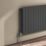 Reina Flat Single 600mm x 440mm 1062BTU Anthracite Vertical Designer Radiator