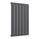 Reina Flat Single 600mm x 440mm 1062BTU Anthracite Vertical Designer Radiator