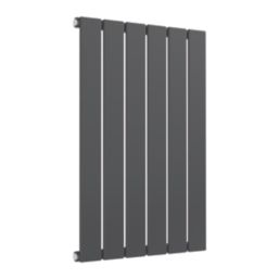 Reina Flat Single 600mm x 440mm 1062BTU Anthracite Vertical Designer Radiator