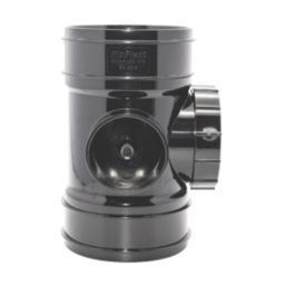 FloPlast  Solvent Weld 2-Boss Double Socket Access Pipe Black 110mm