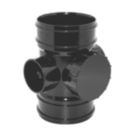 FloPlast  Solvent Weld 2-Boss Double Socket Access Pipe Black 110mm