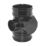 FloPlast  Solvent Weld 2-Boss Double Socket Access Pipe Black 110mm