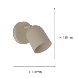 Eglo Tilston Cylindrical 1-Light Spotlight Sandy