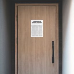 Essentials "These Toilets Are Regularly Inspected" Sign 297mm x 210mm