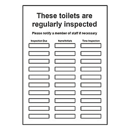 "These Toilets Are Regularly Inspected" Sign 297mm x 210mm