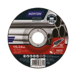 Norton A 30 R T27 Steel, Stainless Steel & Carbon Steel Grinding Disc 115mm (4.5") x 22.23mm