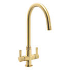 Streame by Abode Neo Dual-Handle Mono Mixer Brushed Brass