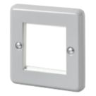 MK  2-Module Modular Faceplate Aluminium