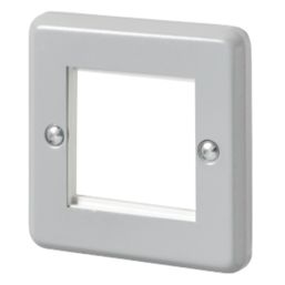 MK  2-Module Modular Faceplate Aluminium