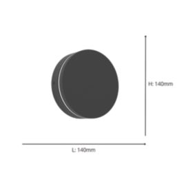 Eglo Pedersano Outdoor LED Circular Wall Light Black 8W 950lm