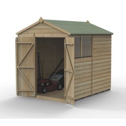 Forest Beckwood 6' x 7' 6" (Nominal) Apex Shiplap Timber Shed with Base & Assembly