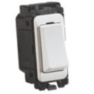 Knightsbridge Curved Edge 20AX Grid SP Control Switch White