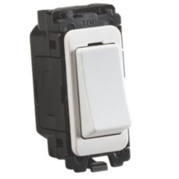 Knightsbridge Curved Edge 20AX Grid SP Control Switch White