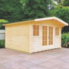 Shire Caledonian 13 ' 6"  x 14' (Nominal) Apex Timber Log Cabin