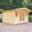 Shire Caledonian 13 ' 6"  x 14' (Nominal) Apex Timber Log Cabin