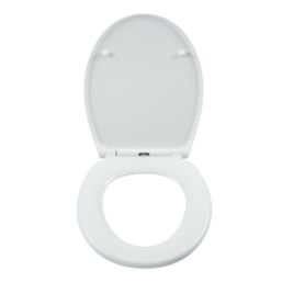 Luxury White Quick Release Soft Close Toilet Seat Top Fix Easy Clean  Bathroom WC