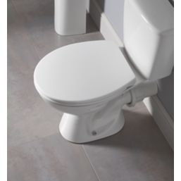 Soft-Close with Quick-Release Toilet Seat Duraplast White - Screwfix