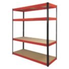 RB Boss  4-Tier Metal Garage Shelving Unit 900mm x 300mm x 1800mm
