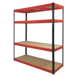 RB Boss  4-Tier Metal Garage Shelving Unit 900mm x 300mm x 1800mm