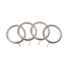 Universal Stainless Steel Metal Curtain Rings 28mm 4 Pack