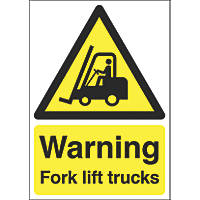 "Warning Fork Lift Trucks" Sign 210 x 148mm