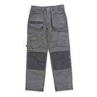 DeWalt Pro Tradesman Work Trousers Grey / Black 36" W 31" L