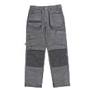 DeWalt Pro Tradesman Work Trousers Grey / Black 36" W 31" L