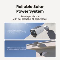 Eufy S3 Pro  White Wireless Homebase 3 Security Camera System & 2 4K Indoor & Outdoor Cameras