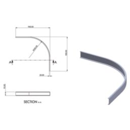 Essentials Quadrant Shower Tray Riser Kit Gloss White 900mm