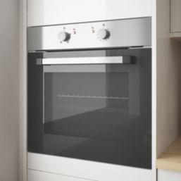 Cooke & Lewis  Built- In Single Electric Oven Stainless Steel 595mm x 595mm